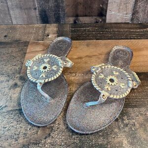 Jack Rogers Womens Jelly Glitter Sandals size 10